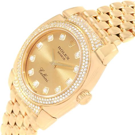 rolex cellini ladies 18k gold.